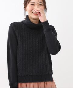 Reflect / リフレクト ニット・セーター | 【ほんのりラメ感◎】ふわふわフェザーヤーンハイネックニット