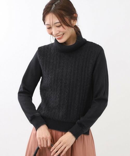 Reflect / リフレクト ニット・セーター | 【ほんのりラメ感◎】ふわふわフェザーヤーンハイネックニット | 詳細17
