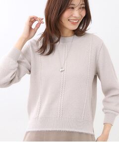 Reflect / リフレクト ニット・セーター | 【ほんのりラメ感◎】ケーブル柄ニット