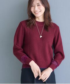 Reflect / リフレクト ニット・セーター | 【ほんのりラメ感◎】ケーブル柄ニット