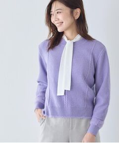 Reflect / リフレクト ニット・セーター | 【ほんのりラメ感◎】ケーブル柄ニット