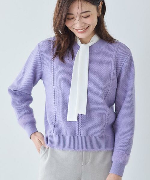 Reflect / リフレクト ニット・セーター | 【ほんのりラメ感◎】ケーブル柄ニット | 詳細9