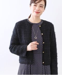 Reflect / リフレクト カーディガン・ボレロ | 【お食事会やお出かけに◎】ふんわりジャカード編みカーディガン
