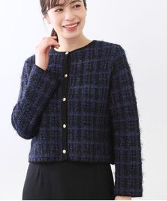 Reflect / リフレクト カーディガン・ボレロ | 【お食事会やお出かけに◎】ふんわりジャカード編みカーディガン