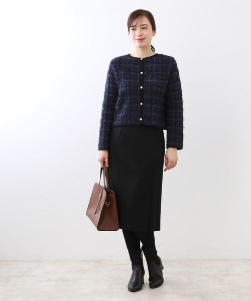 Reflect / リフレクト カーディガン・ボレロ | 【お食事会やお出かけに◎】ふんわりジャカード編みカーディガン | 詳細10