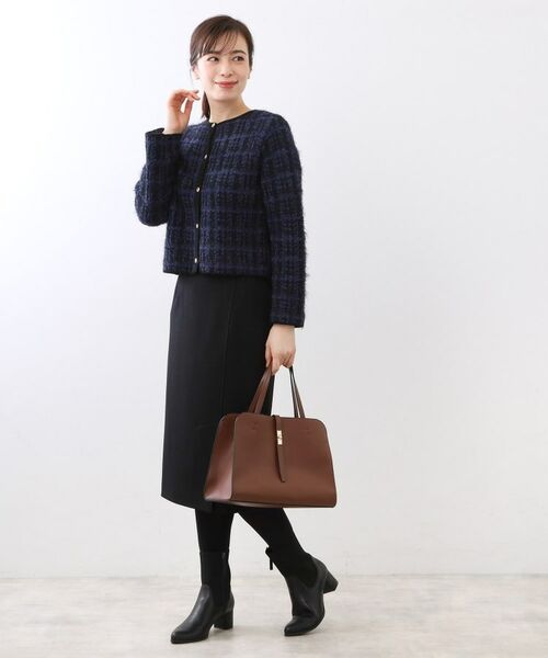 Reflect / リフレクト カーディガン・ボレロ | 【お食事会やお出かけに◎】ふんわりジャカード編みカーディガン | 詳細11