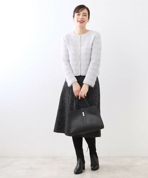 Reflect / リフレクト カーディガン・ボレロ | 【お食事会やお出かけに◎】ふんわりジャカード編みカーディガン | 詳細2