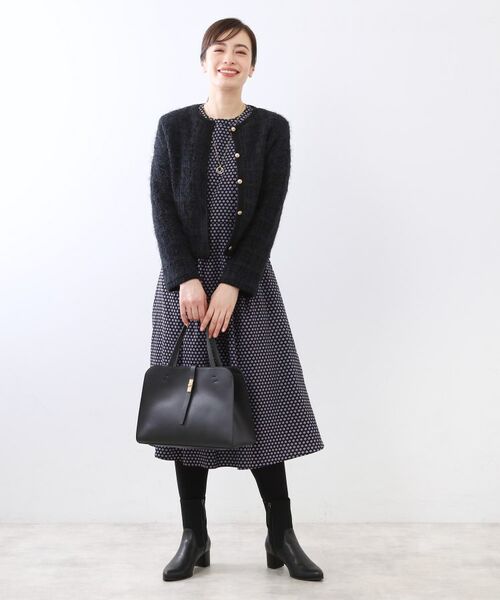 Reflect / リフレクト カーディガン・ボレロ | 【お食事会やお出かけに◎】ふんわりジャカード編みカーディガン | 詳細7