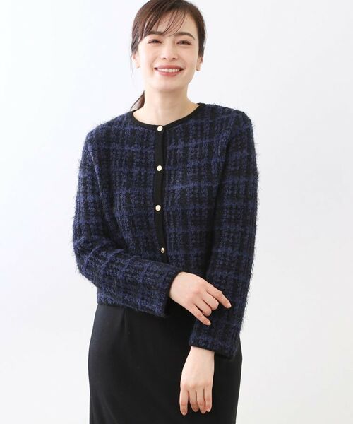 Reflect / リフレクト カーディガン・ボレロ | 【お食事会やお出かけに◎】ふんわりジャカード編みカーディガン | 詳細9