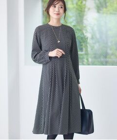 Reflect / リフレクト ロング・マキシ丈ワンピース | 【通勤にもお出かけにも◎】ジオメプリントクラシカルワンピース