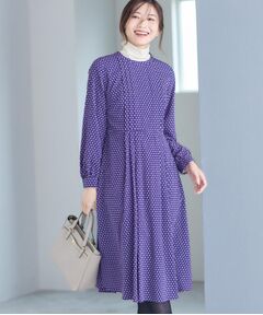 Reflect / リフレクト ロング・マキシ丈ワンピース | 【通勤にもお出かけにも◎】ジオメプリントクラシカルワンピース