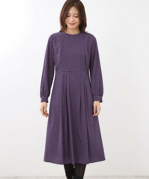 Reflect / リフレクト ロング・マキシ丈ワンピース | 【通勤にもお出かけにも◎】ジオメプリントクラシカルワンピース | 詳細27
