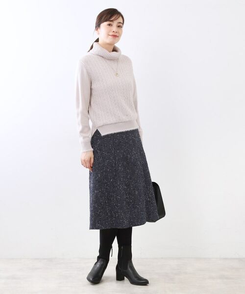 Reflect / リフレクト スカート | 【広がりすぎない/美シルエット◎】ツイードフレアスカート | 詳細6