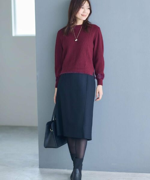 Reflect / リフレクト スカート | 【すっきりシルエット／通勤におすすめ◎】キレイめジャージタイトスカート | 詳細18