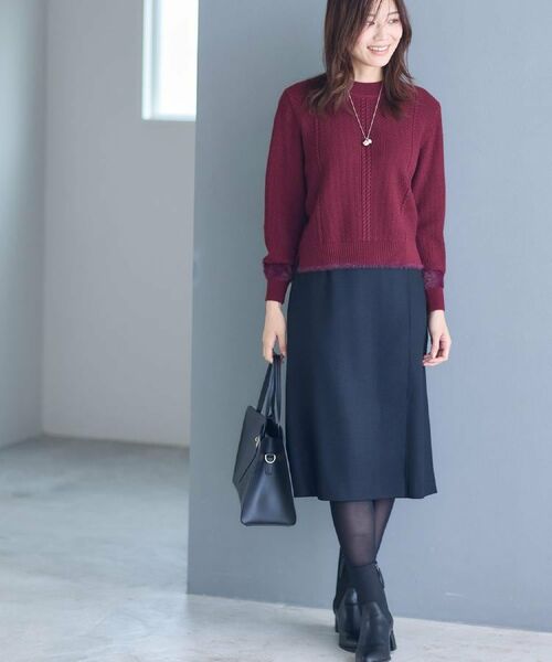 Reflect / リフレクト スカート | 【すっきりシルエット／通勤におすすめ◎】キレイめジャージタイトスカート | 詳細2