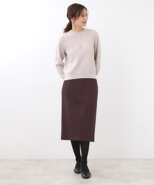 Reflect / リフレクト スカート | 【すっきりシルエット／通勤におすすめ◎】キレイめジャージタイトスカート | 詳細8