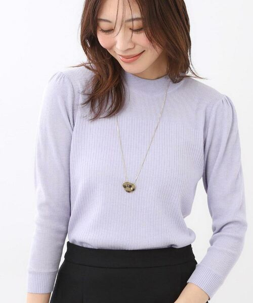 Reflect / リフレクト ニット・セーター | 【選べる5色／アンサンブル可】プチハイネックリブニット（ラベンダー(080)）