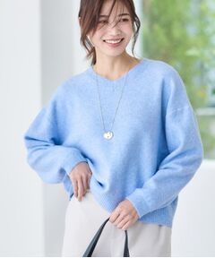 Reflect / リフレクト ニット・セーター | 【選べる5色／ゆったりシルエット】Vネックスパンコールニット