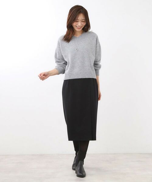 Reflect / リフレクト ニット・セーター | 【選べる5色／ゆったりシルエット】Vネックスパンコールニット | 詳細14