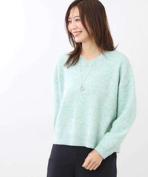 Reflect / リフレクト ニット・セーター | 【選べる5色／ゆったりシルエット】Vネックスパンコールニット | 詳細16