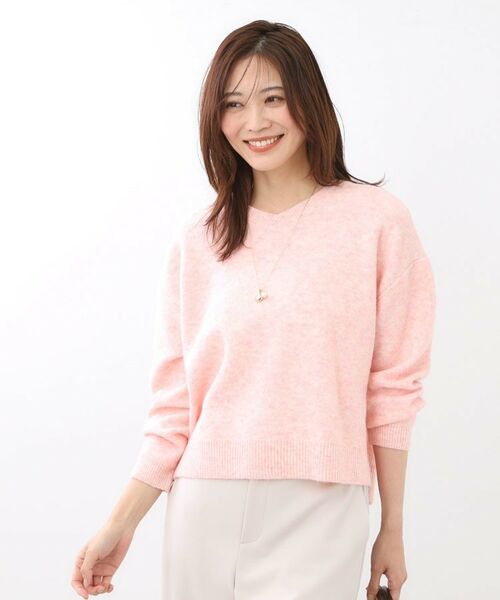 Reflect / リフレクト ニット・セーター | 【選べる5色／ゆったりシルエット】Vネックスパンコールニット | 詳細20