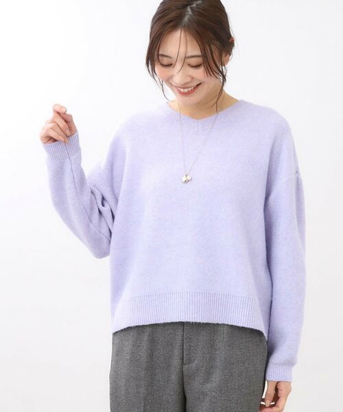 Reflect / リフレクト ニット・セーター | 【選べる5色／ゆったりシルエット】Vネックスパンコールニット | 詳細25