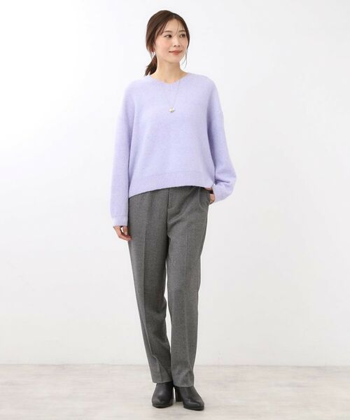 Reflect / リフレクト ニット・セーター | 【選べる5色／ゆったりシルエット】Vネックスパンコールニット | 詳細26