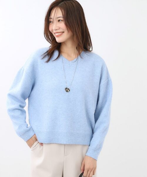 Reflect / リフレクト ニット・セーター | 【選べる5色／ゆったりシルエット】Vネックスパンコールニット | 詳細28