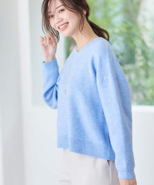 Reflect / リフレクト ニット・セーター | 【選べる5色／ゆったりシルエット】Vネックスパンコールニット | 詳細5