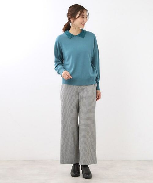 Reflect / リフレクト パンツ | 【裏起毛／ゆったりシルエット】ストレートワイドパンツ | 詳細16