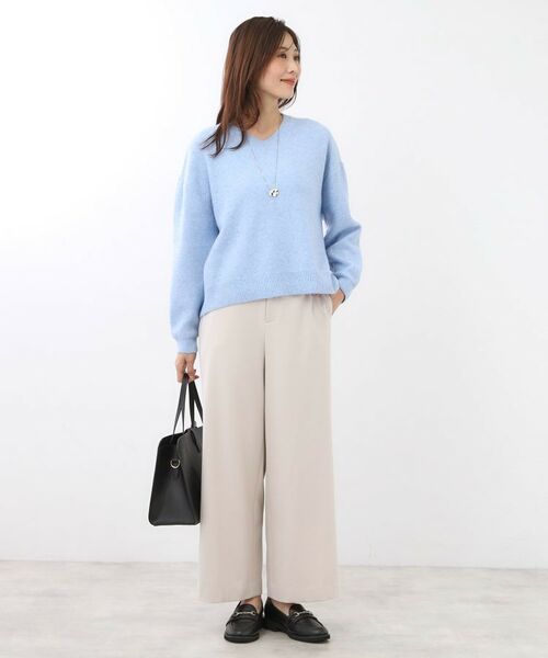 Reflect / リフレクト パンツ | 【裏起毛／ゆったりシルエット】ストレートワイドパンツ | 詳細7