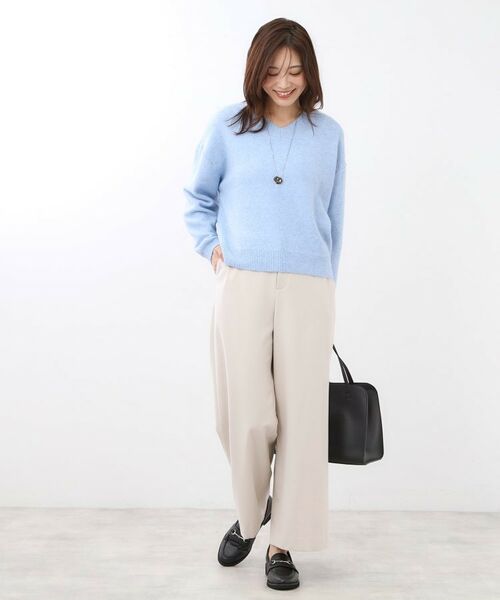 Reflect / リフレクト パンツ | 【裏起毛／ゆったりシルエット】ストレートワイドパンツ | 詳細8