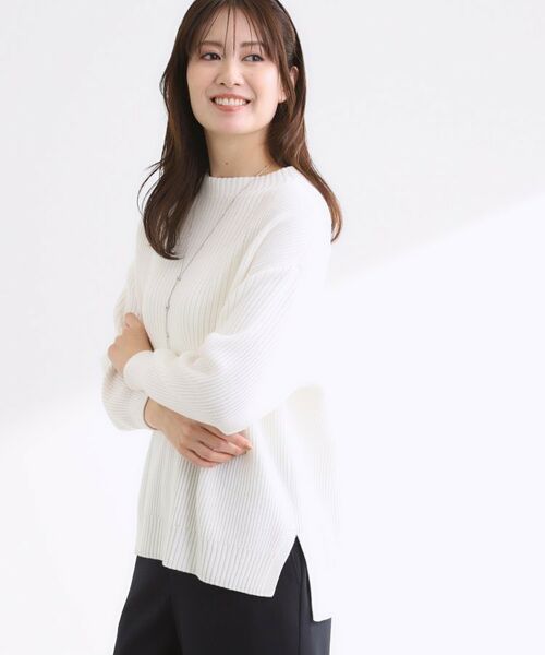 Reflect / リフレクト ニット・セーター | 【腰回りカバー/長め丈】モックネックニットプルオーバー | 詳細14