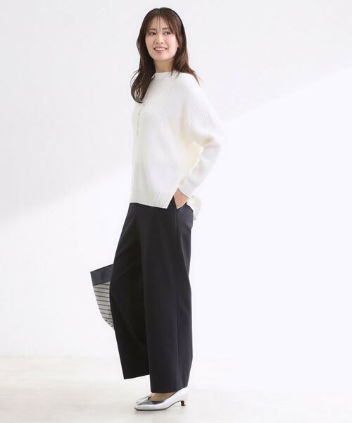 Reflect / リフレクト ニット・セーター | 【腰回りカバー/長め丈】モックネックニットプルオーバー | 詳細16