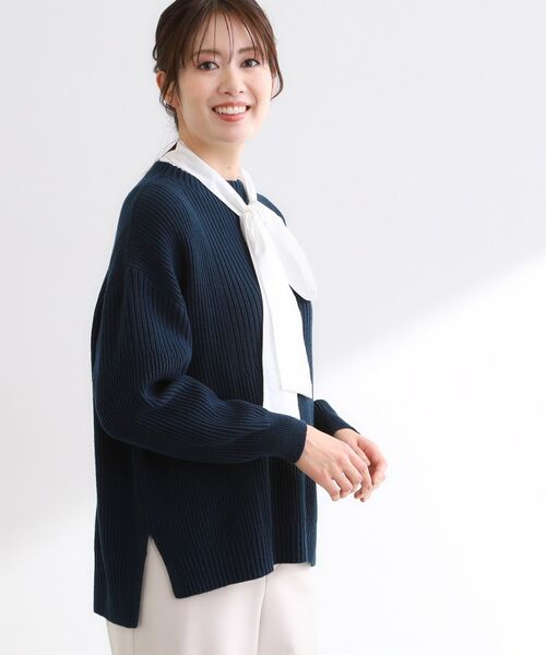 Reflect / リフレクト ニット・セーター | 【腰回りカバー/長め丈】モックネックニットプルオーバー | 詳細23