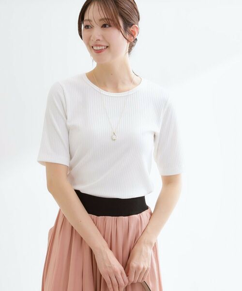Reflect / リフレクト カットソー | 【インナーにおすすめ◎】クルーネックストレッチリブトップス | 詳細1