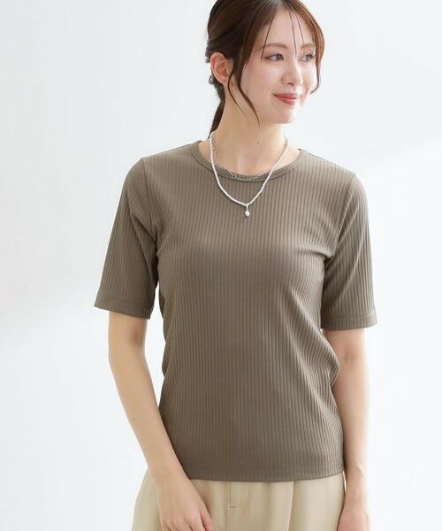 Reflect / リフレクト カットソー | 【インナーにおすすめ◎】クルーネックストレッチリブトップス | 詳細10