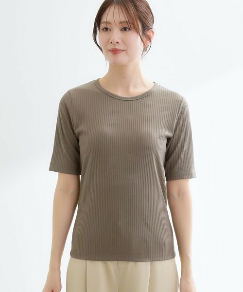 Reflect / リフレクト カットソー | 【インナーにおすすめ◎】クルーネックストレッチリブトップス | 詳細14