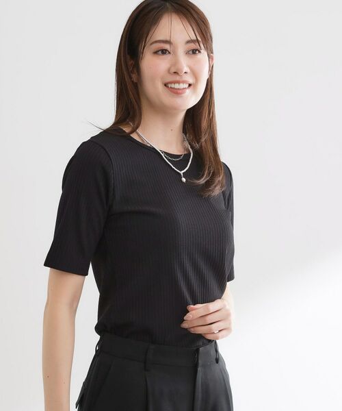 Reflect / リフレクト カットソー | 【インナーにおすすめ◎】クルーネックストレッチリブトップス | 詳細5