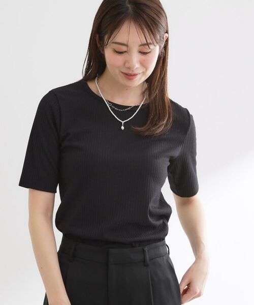 Reflect / リフレクト カットソー | 【インナーにおすすめ◎】クルーネックストレッチリブトップス | 詳細6