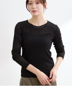 Reflect / リフレクト カットソー | 【インナーにおすすめ◎】クルーネックレースジャージトップス