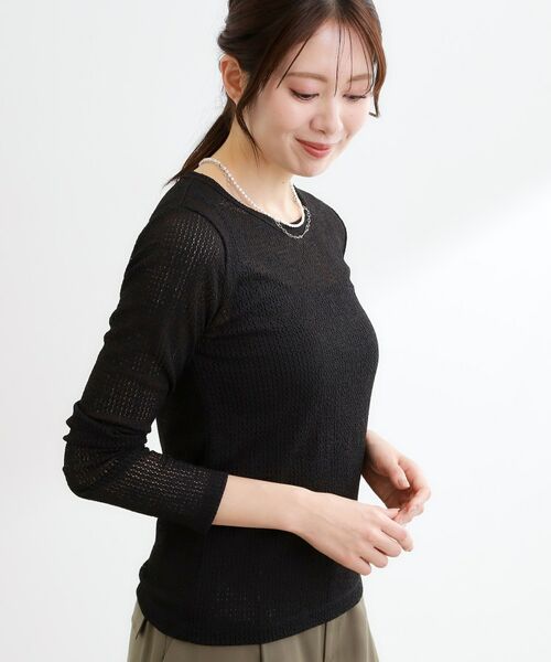 Reflect / リフレクト カットソー | 【インナーにおすすめ◎】クルーネックレースジャージトップス | 詳細10