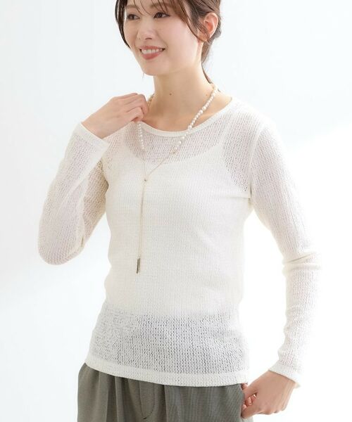 Reflect / リフレクト カットソー | 【インナーにおすすめ◎】クルーネックレースジャージトップス | 詳細5