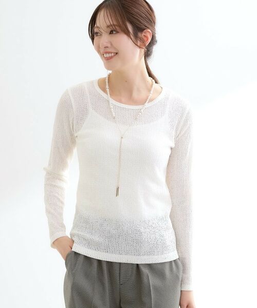 Reflect / リフレクト カットソー | 【インナーにおすすめ◎】クルーネックレースジャージトップス | 詳細6