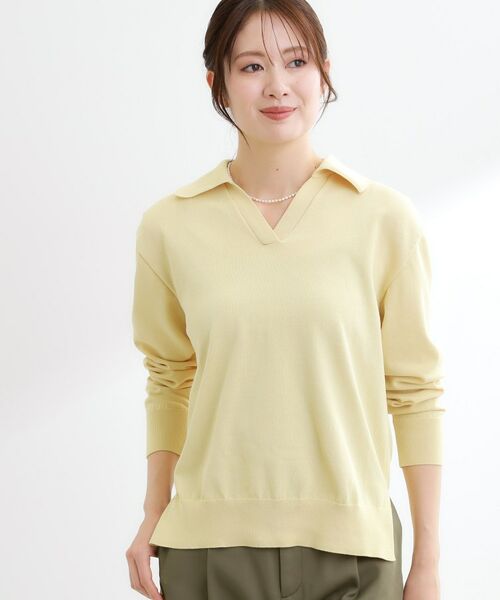 Reflect / リフレクト ニット・セーター | スキッパーネックニットプルオーバー | 詳細5