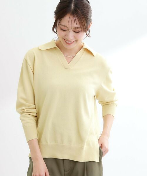 Reflect / リフレクト ニット・セーター | スキッパーネックニットプルオーバー | 詳細6