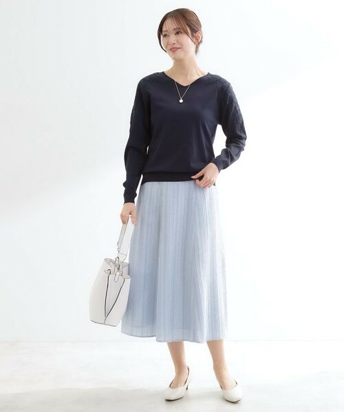 Reflect / リフレクト ニット・セーター | レースデザインスリーブニットプルオーバー | 詳細11