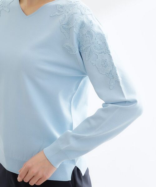 Reflect / リフレクト ニット・セーター | レースデザインスリーブニットプルオーバー | 詳細18