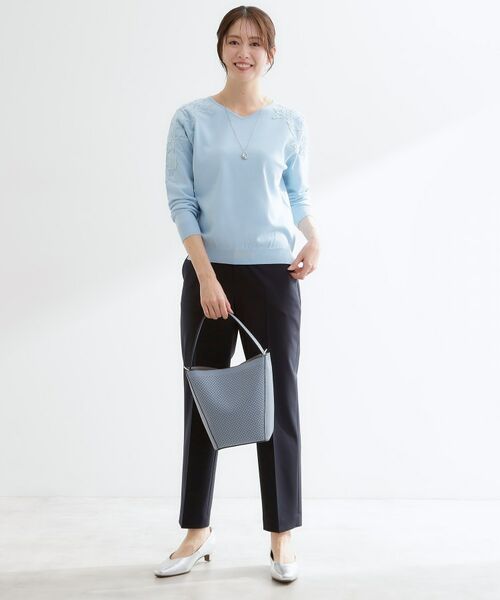 Reflect / リフレクト ニット・セーター | レースデザインスリーブニットプルオーバー | 詳細7