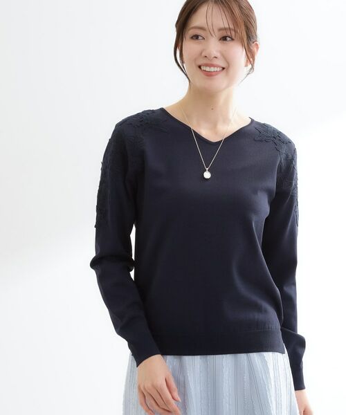 Reflect / リフレクト ニット・セーター | レースデザインスリーブニットプルオーバー | 詳細9
